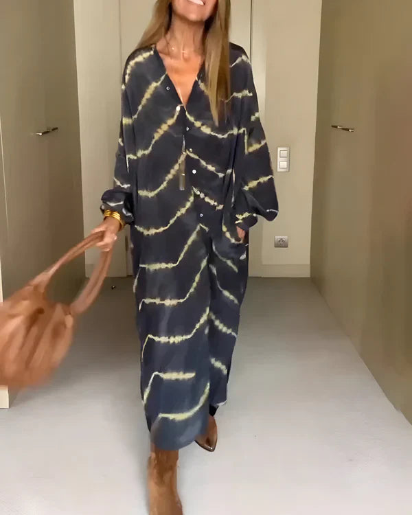 Julia™ Bohemian striped maxi dress