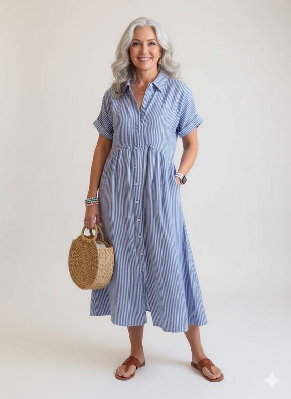 CASSIE | Fashionable Striped Dress