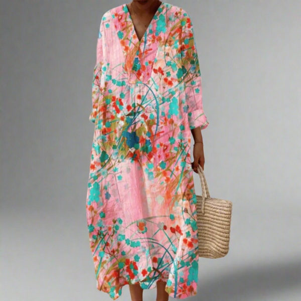 Lana | Soft Blush Floral Flow Dress